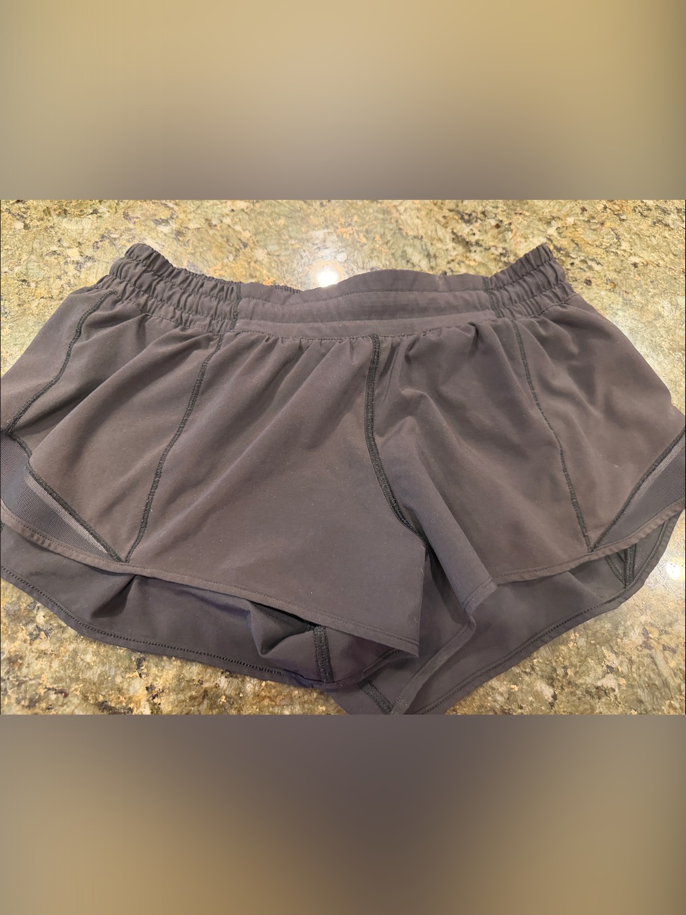 lululemon athletica black layered running shorts